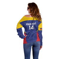 Custom Venezuela Football Off Shoulder Sweater Come On La Vinotinto Flag Color