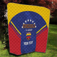Custom Venezuela Football Quilt Come On La Vinotinto Flag Color