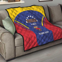 Custom Venezuela Football Quilt Come On La Vinotinto Flag Color