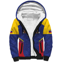 Custom Venezuela Football Sherpa Hoodie Come On La Vinotinto Flag Color