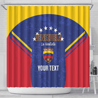 Custom Venezuela Football Shower Curtain Come On La Vinotinto Flag Color