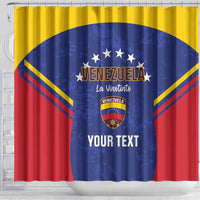 Custom Venezuela Football Shower Curtain Come On La Vinotinto Flag Color
