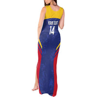 Custom Venezuela Football Tank Maxi Dress Come On La Vinotinto Flag Color