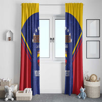 Custom Venezuela Football Window Curtain Come On La Vinotinto Flag Color