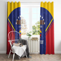 Custom Venezuela Football Window Curtain Come On La Vinotinto Flag Color