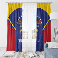 Custom Venezuela Football Window Curtain Come On La Vinotinto Flag Color
