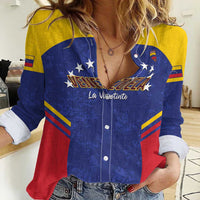 Custom Venezuela Football Women Casual Shirt Come On La Vinotinto Flag Color