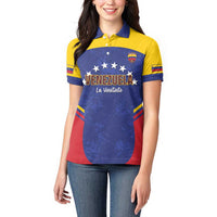 Custom Venezuela Football Women Polo Shirt Come On La Vinotinto Flag Color