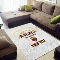 Custom Venezuela Football Area Rug Come On La Vinotinto White