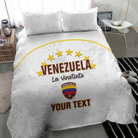 Custom Venezuela Football Bedding Set Come On La Vinotinto White