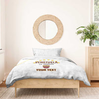 Custom Venezuela Football Bedding Set Come On La Vinotinto White