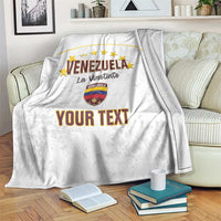 Custom Venezuela Football Blanket Come On La Vinotinto White