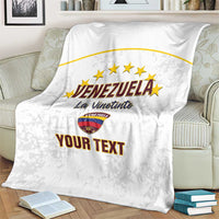 Custom Venezuela Football Blanket Come On La Vinotinto White