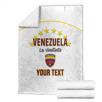 Custom Venezuela Football Blanket Come On La Vinotinto White