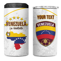Custom Venezuela Football 4 in 1 Can Cooler Tumbler Come On La Vinotinto White