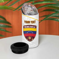 Custom Venezuela Football 4 in 1 Can Cooler Tumbler Come On La Vinotinto White