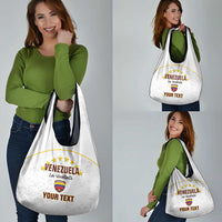 Custom Venezuela Football Grocery Bag Come On La Vinotinto White