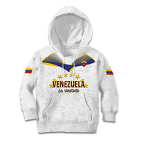Custom Venezuela Football Kid Hoodie Come On La Vinotinto White