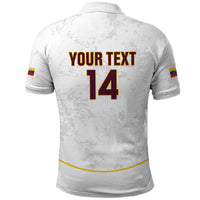 Custom Venezuela Football Polo Shirt Come On La Vinotinto White