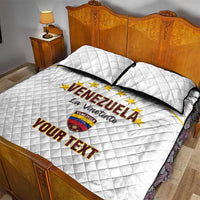 Custom Venezuela Football Quilt Bed Set Come On La Vinotinto White