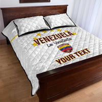 Custom Venezuela Football Quilt Bed Set Come On La Vinotinto White