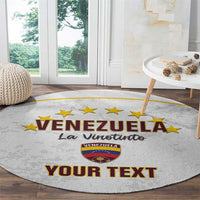Custom Venezuela Football Round Carpet Come On La Vinotinto White