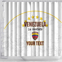 Custom Venezuela Football Shower Curtain Come On La Vinotinto White