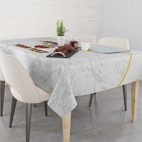 Custom Venezuela Football Tablecloth Come On La Vinotinto White