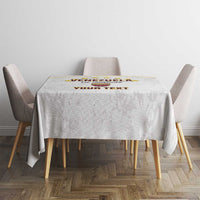 Custom Venezuela Football Tablecloth Come On La Vinotinto White