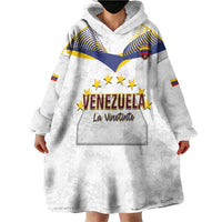 Custom Venezuela Football Wearable Blanket Hoodie Come On La Vinotinto White