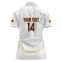 Custom Venezuela Football Women Polo Shirt Come On La Vinotinto White
