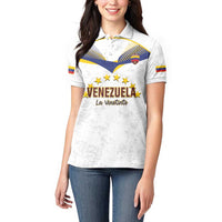 Custom Venezuela Football Women Polo Shirt Come On La Vinotinto White