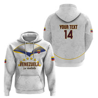 Custom Venezuela Football Zip Hoodie Come On La Vinotinto White