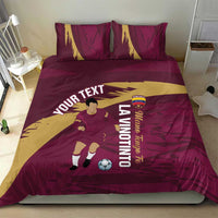 Custom Venezuela Football Bedding Set Mano Tengo Fe La Vinotinto