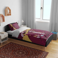Custom Venezuela Football Bedding Set Mano Tengo Fe La Vinotinto