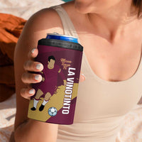 Custom Venezuela Football 4 in 1 Can Cooler Tumbler Mano Tengo Fe La Vinotinto