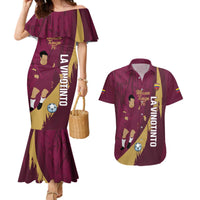 Custom Venezuela Football Couples Matching Mermaid Dress and Hawaiian Shirt Mano Tengo Fe La Vinotinto