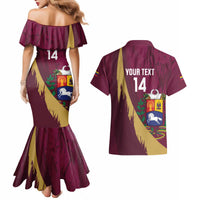 Custom Venezuela Football Couples Matching Mermaid Dress and Hawaiian Shirt Mano Tengo Fe La Vinotinto