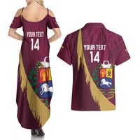 Custom Venezuela Football Couples Matching Summer Maxi Dress and Hawaiian Shirt Mano Tengo Fe La Vinotinto