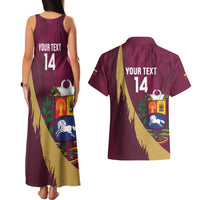 Custom Venezuela Football Couples Matching Tank Maxi Dress and Hawaiian Shirt Mano Tengo Fe La Vinotinto