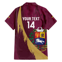 Custom Venezuela Football Family Matching Off Shoulder Short Dress and Hawaiian Shirt Mano Tengo Fe La Vinotinto