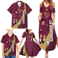 Custom Venezuela Football Family Matching Summer Maxi Dress and Hawaiian Shirt Mano Tengo Fe La Vinotinto