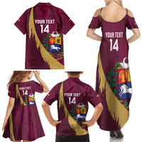 Custom Venezuela Football Family Matching Summer Maxi Dress and Hawaiian Shirt Mano Tengo Fe La Vinotinto