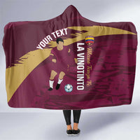 Custom Venezuela Football Hooded Blanket Mano Tengo Fe La Vinotinto