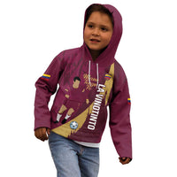 Custom Venezuela Football Kid Hoodie Mano Tengo Fe La Vinotinto