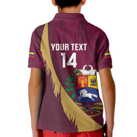 Custom Venezuela Football Kid Polo Shirt Mano Tengo Fe La Vinotinto