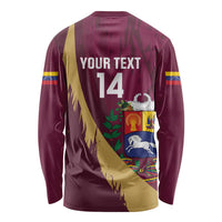 Custom Venezuela Football Long Sleeve Shirt Mano Tengo Fe La Vinotinto