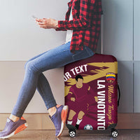 Custom Venezuela Football Luggage Cover Mano Tengo Fe La Vinotinto