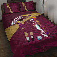 Custom Venezuela Football Quilt Bed Set Mano Tengo Fe La Vinotinto