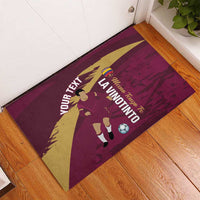 Custom Venezuela Football Rubber Doormat Mano Tengo Fe La Vinotinto